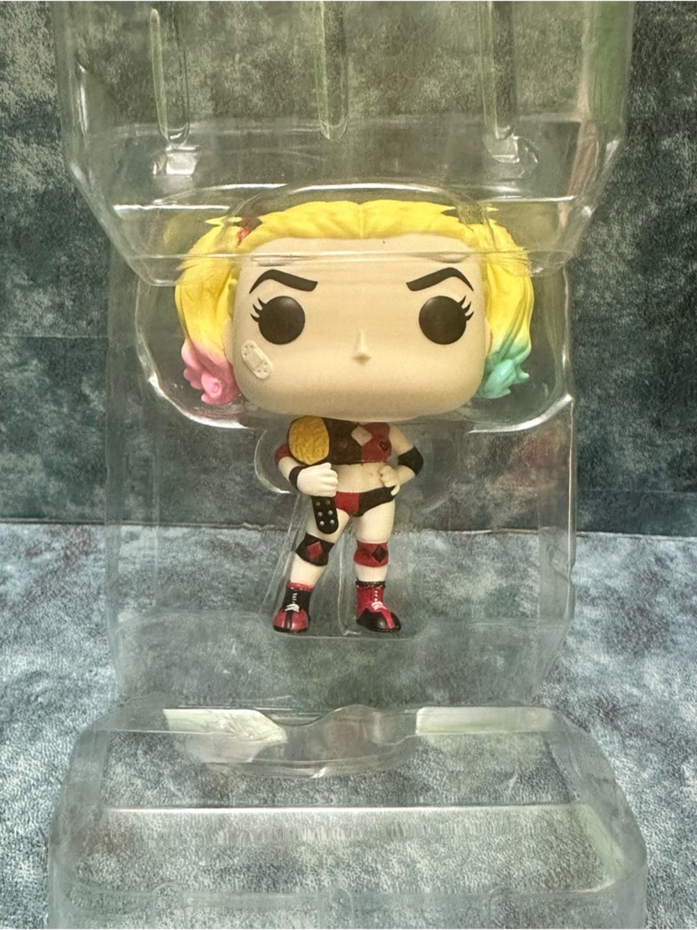 Funko Pop! Harley Quinn Vinyl Figure - Blonde Hair with Pink & Blue Tips